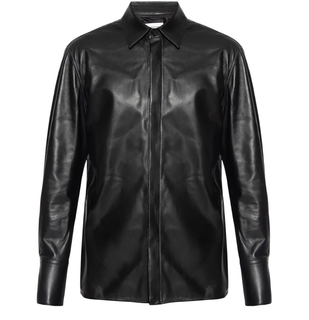 商品Salvatore Ferragamo|Leather shirt,价格¥33758,第1张图片