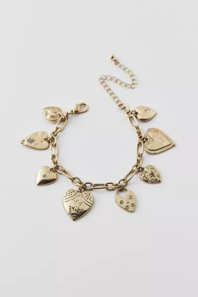 商品Urban Outfitters|Kyla A Lot Of Heart Charm Bracelet,价格¥154,第1张图片