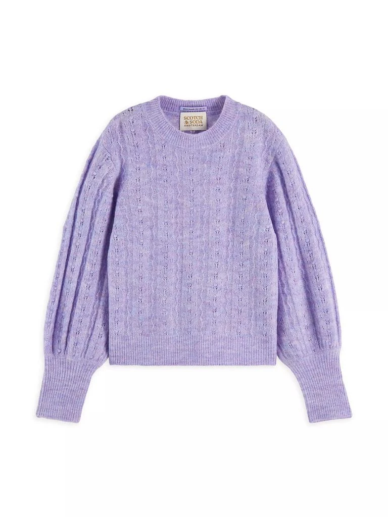 商品Scotch & Soda|Little Girl's & Girl's Voluminous Sleeve Sweater,价格¥396,第1张图片