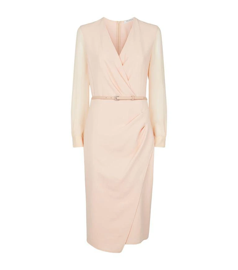 商品Max Mara|Silk-Wool Belted Wrap Dress,价格¥5992,第1张图片