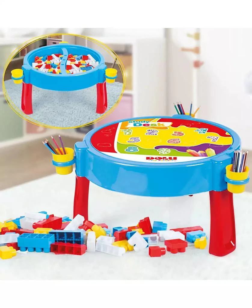 商品Rock Manor Games|Dolu Toys 2-in-1 Activity Table with Jumbo Blocks, 104 Piece,价格¥447,第4张图片详细描述