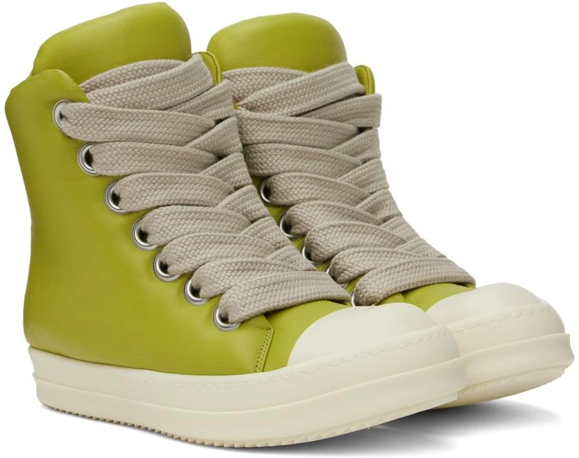 商品Rick Owens|Yellow Jumbo Lace Padded Sneakers,价格¥6573,第4张图片详细描述