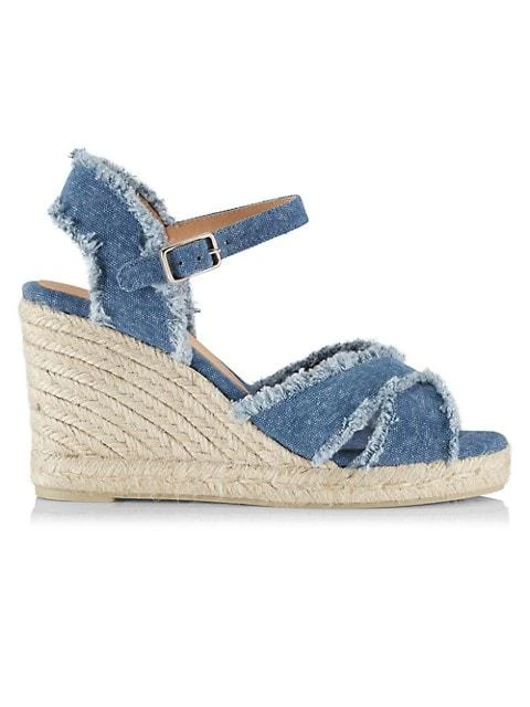 商品CASTAÑER|Bromelia Denim Wedge Sandals,价格¥1306,第1张图片