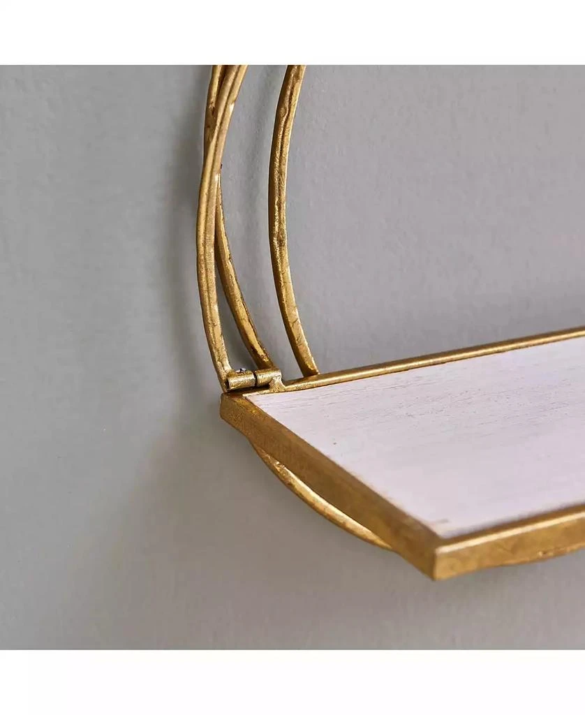 商品Danya B|Golden-Tone Rings Floating Wall Shelves, Set of 2,价格¥337,第4张图片详细描述