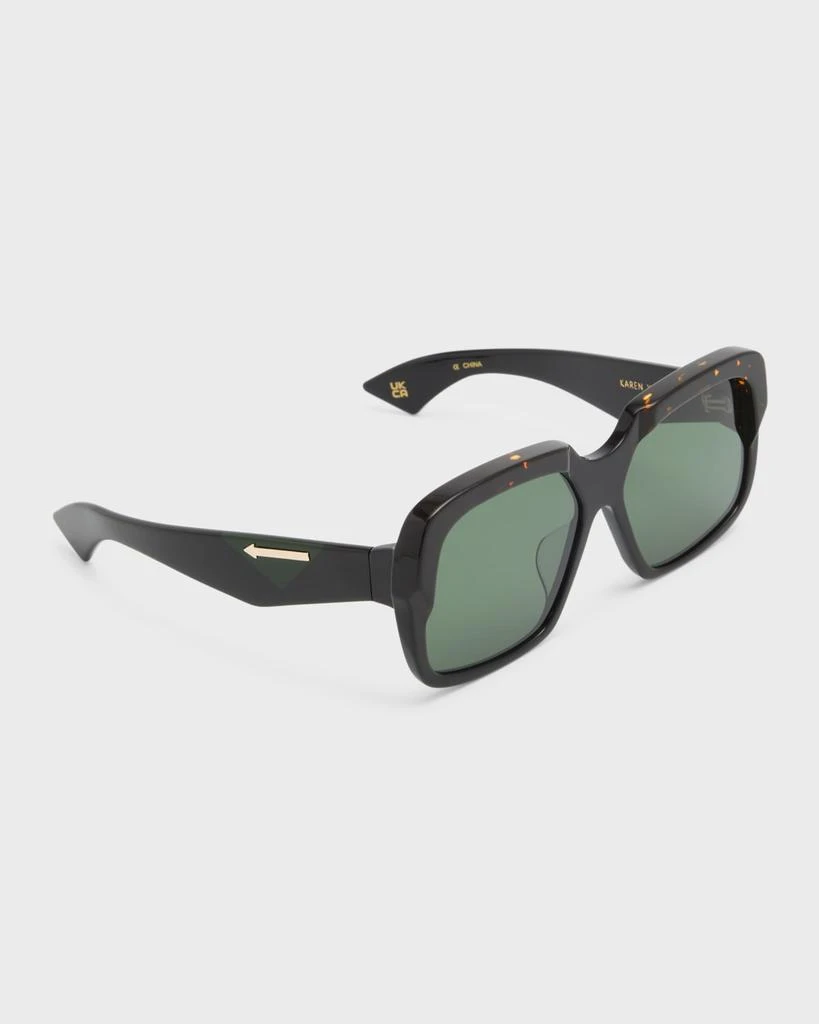 商品KAREN WALKER|Logo Acetate Square Sunglasses,价格¥1746,第1张图片