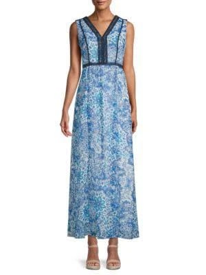 商品Karl Lagerfeld Paris|Paisley-Print Sleeveless Maxi Dress,价格¥526,第1张图片