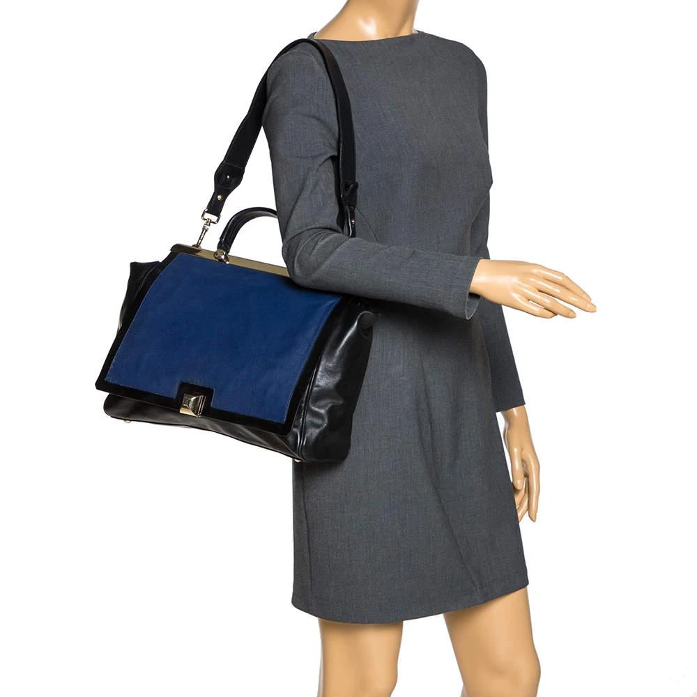 商品[二手商品] Furla|Furla Black/Blue Leather Cortina Top Handle Bag,价格¥1779,第2张图片详细描述