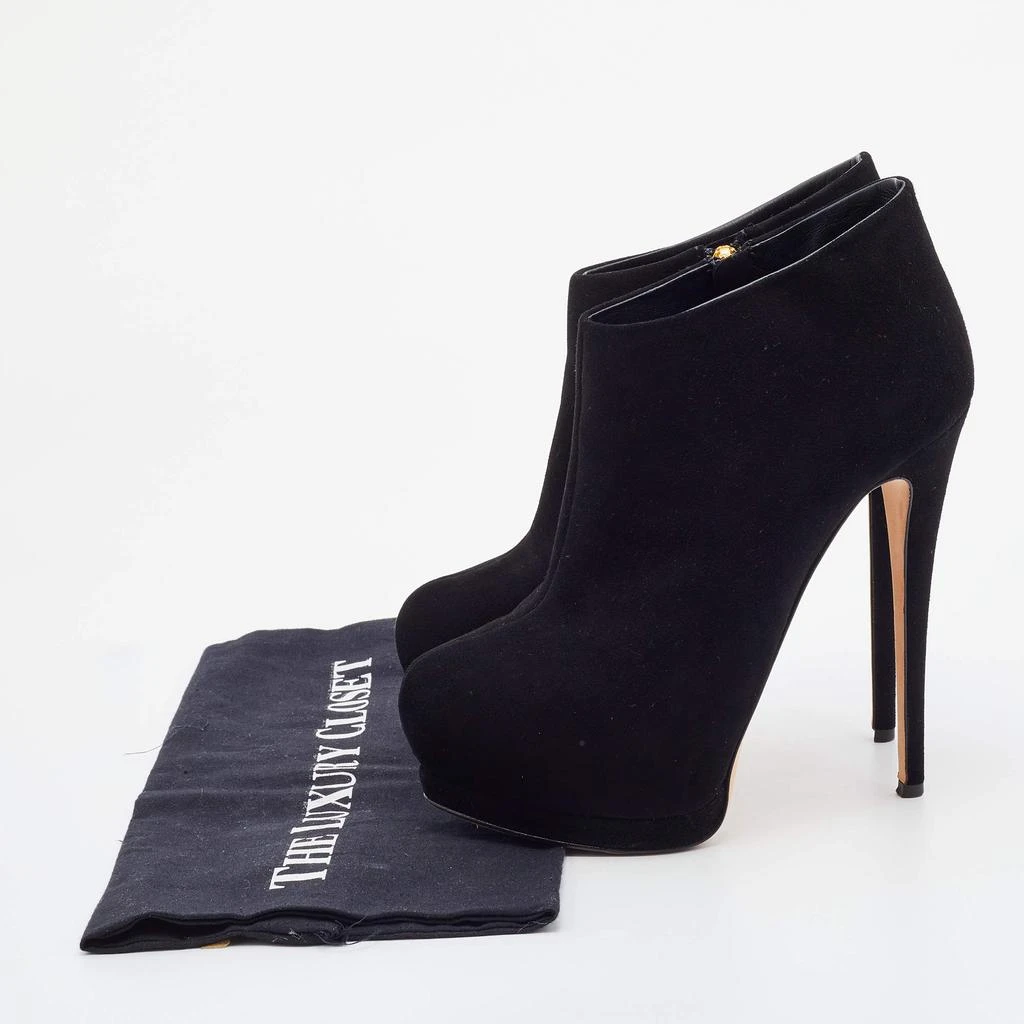 Giuseppe Zanotti Black Suede Platform Booties Size 37.5 商品