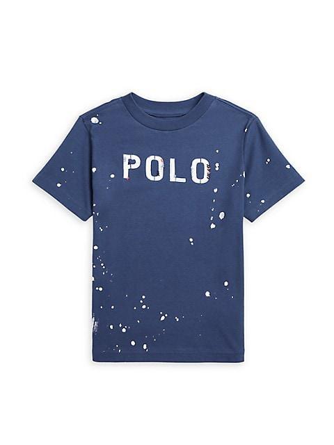 商品Ralph Lauren|Little Boy's & Boy's Paint Splatter Logo T-Shirt,价格¥244-¥275,第1张图片