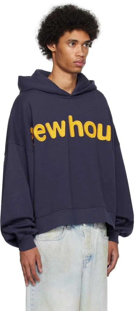 商品Drew House|Navy Embroidered Hoodie,价格¥783,第2张图片详细描述