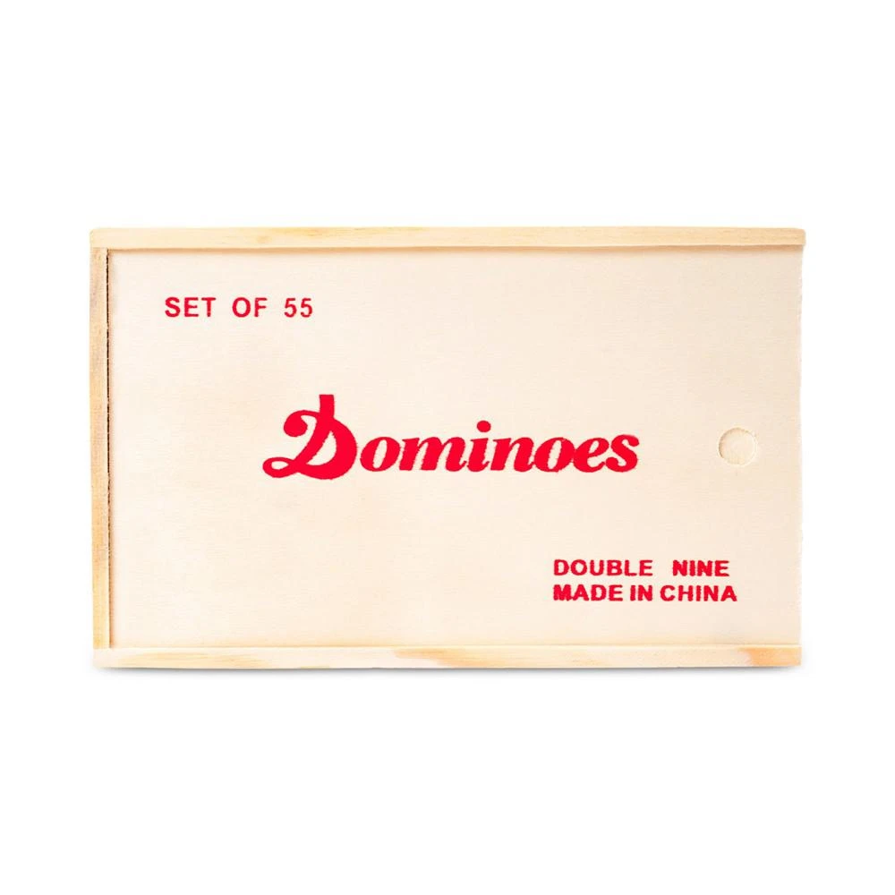 商品Trademark Global|Premium Set of 55 Double Nine Dominoes with Wood Case, 2" x 4.625" x 7.625",价格¥302,第2张图片详细描述
