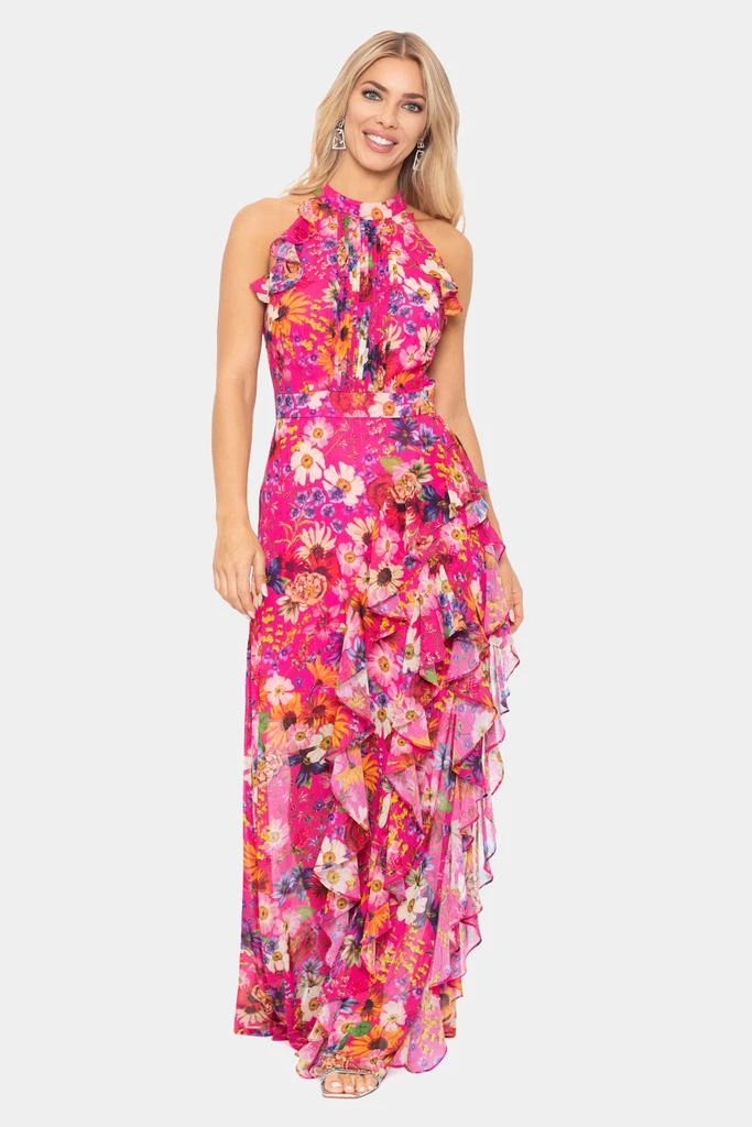 商品Betsy & Adam|Chiffon Print Flutter Halter Dress,价格¥1891,第4张图片详细描述