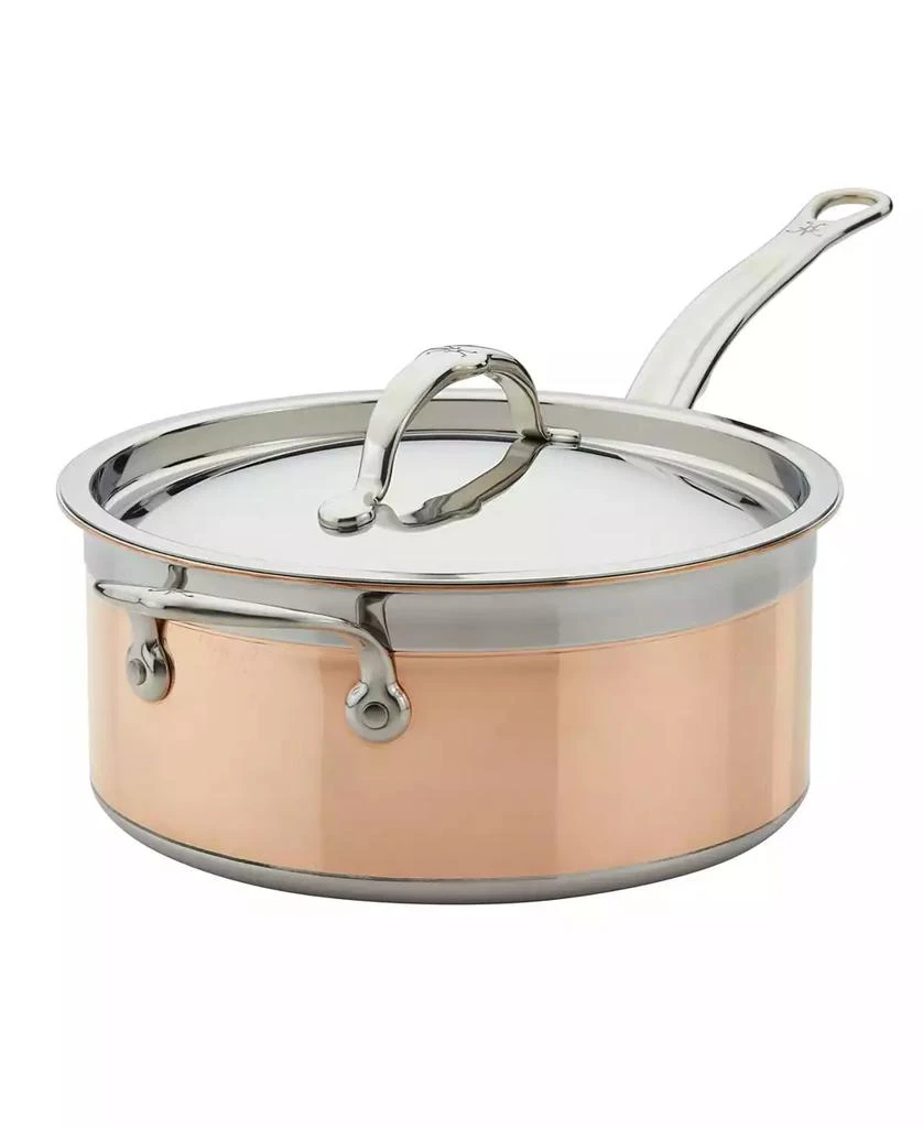 商品Hestan|CopperBond Copper Induction 4-Quart Covered Saucepan with Helper Handle,价格¥3146,第1张图片