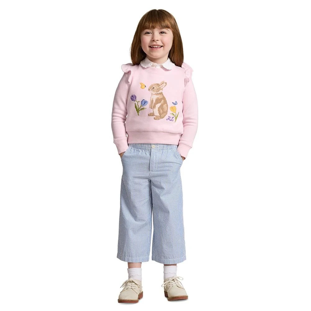 商品Ralph Lauren|Toddler and Little Girls Ruffled Bunny Terry Sweatshirt,价格¥251,第3张图片详细描述