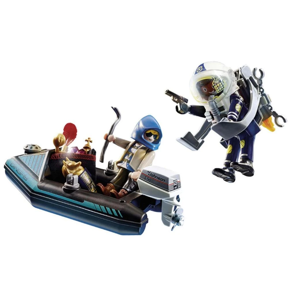 商品Playmobil|Playmobil Police Jet Pack with Boat (70782),价格¥203,第2张图片详细描述