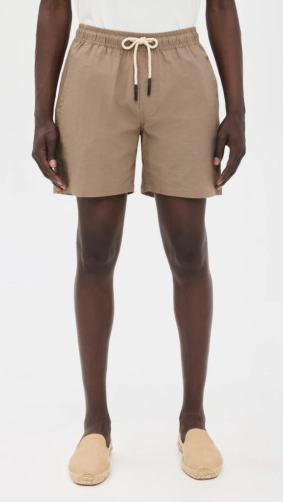 Taupe Linen Shorts 6.25" 商品