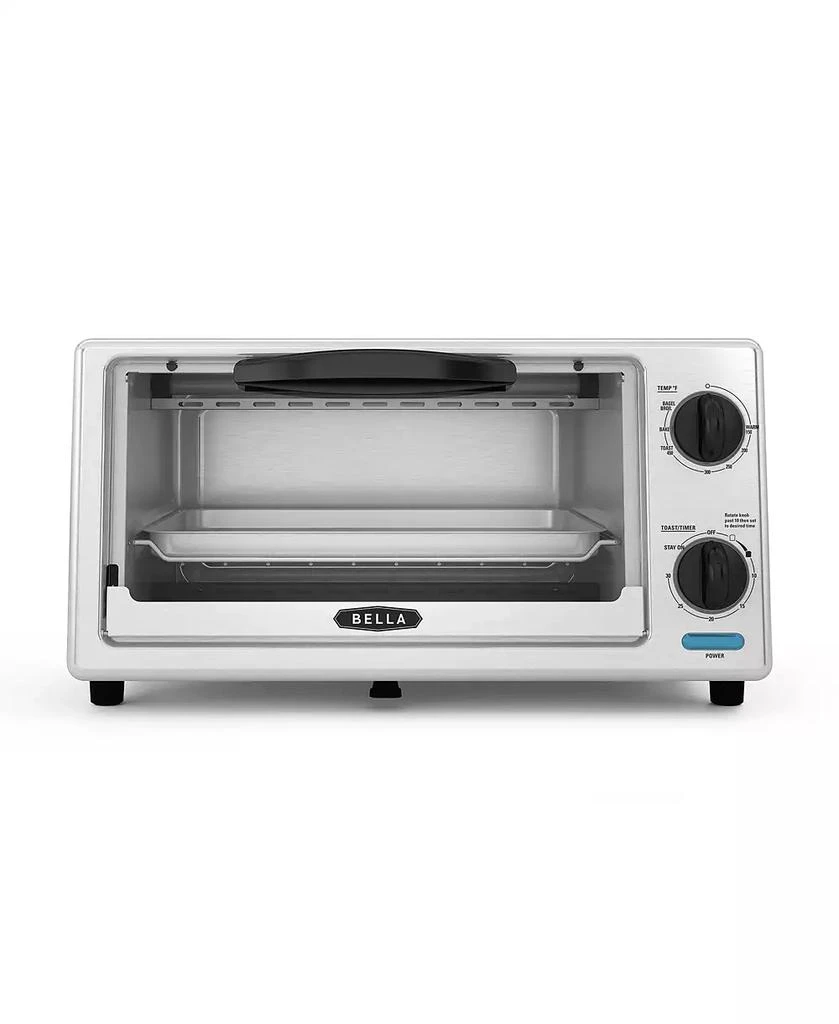 商品Bella|4-Slice Stainless Steel Toaster Oven, 1000 Watts,价格¥179,第1张图片