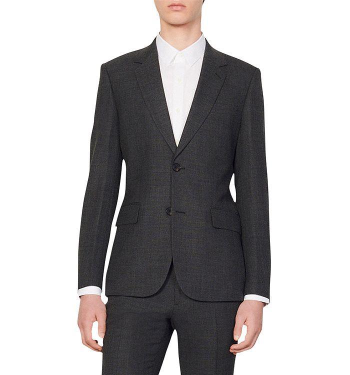 商品Sandro|Legacy Gray Suit Jacket,价格¥4396,第3张图片详细描述