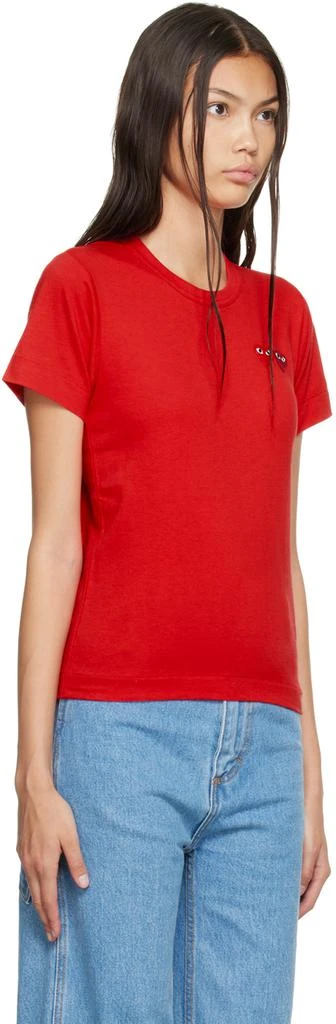 商品Comme des Garcons|Red Double Heart T-Shirt,价格¥701,第2张图片详细描述