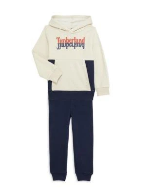 商品Timberland|Boy's 2-Piece Logo Hoodie & Joggers Set,价格¥259,第1张图片