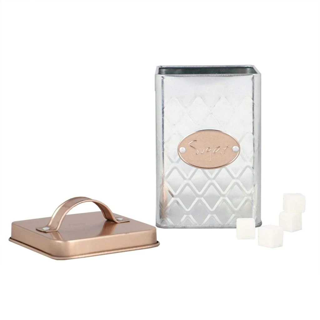 Home Basics Arbor 4 Piece Tin Counter Storage, Silver 商品