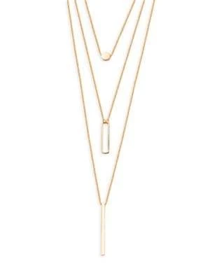 商品Sterling Forever|14K Goldplated Sterling Silver Layered Pendant Necklace,价格¥232,第1张图片