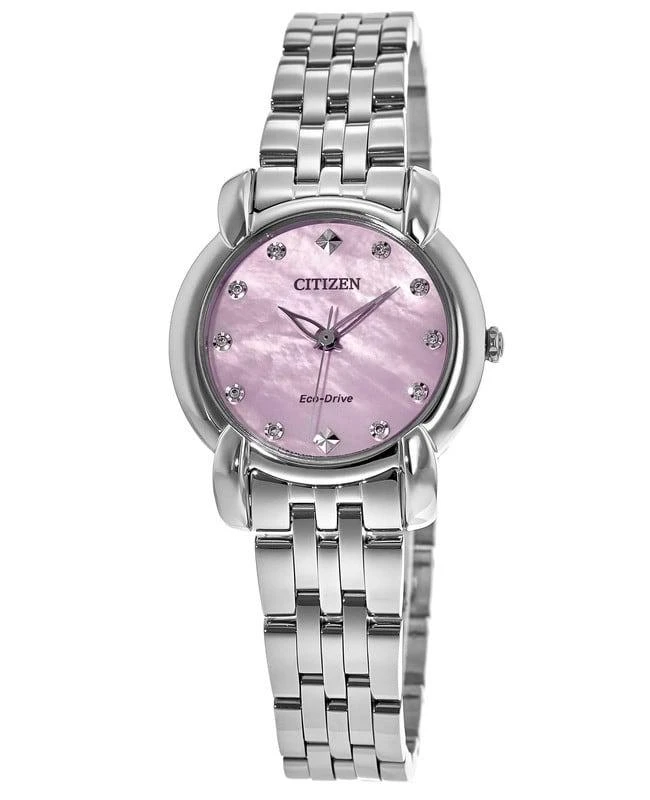 商品Citizen|Citizen Jolie Mother of Pearl Diamond Dial Stainless Steel Women&apos;s Watch EM0710-54Y,价格¥789,第1张图片