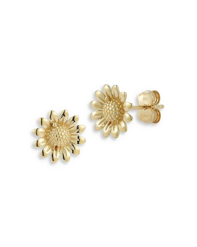 商品Moon & Meadow|14K Yellow Gold Sunflower Stud Earrings,价格¥1354,第1张图片