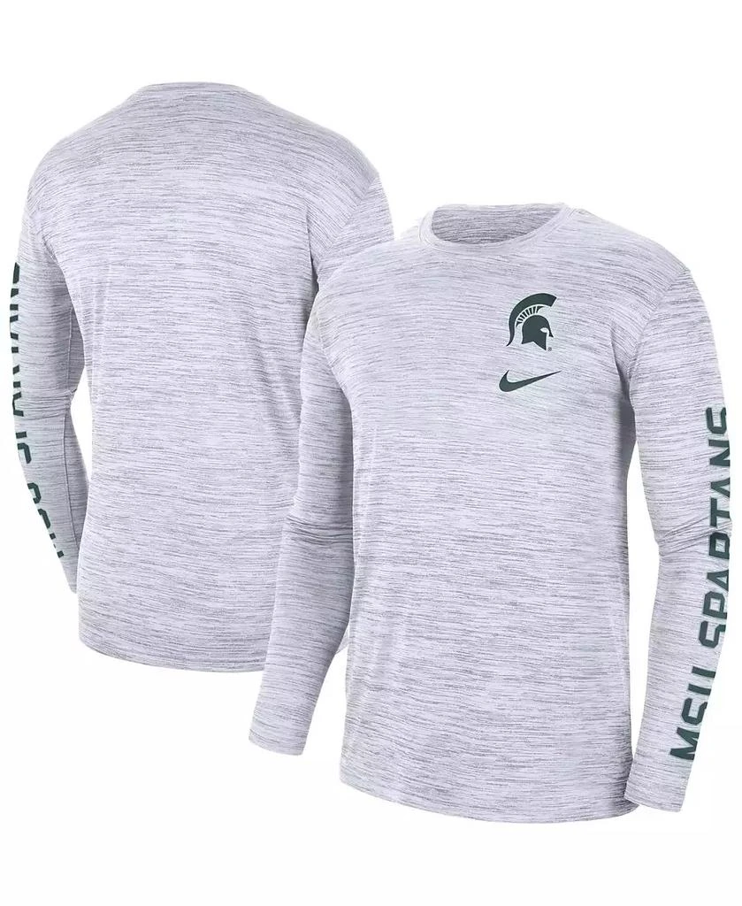 商品NIKE|Men's White Michigan State Spartans Velocity Legend Team Performance Long Sleeve T-shirt,价格¥247,第1张图片