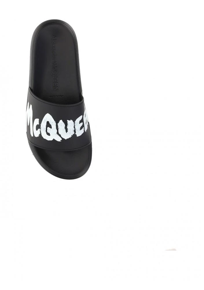 商品Alexander McQueen|Graffiti Rubber Pool Slides,价格¥1831,第4张图片详细描述