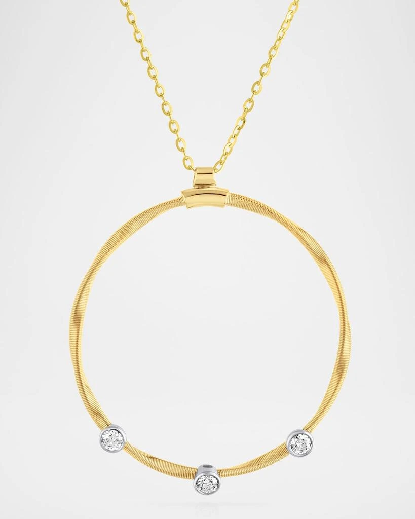 商品Cassidy Diamonds|18K Gold Twisted Wire Three-Stone Diamond Necklace,价格¥18554,第1张图片