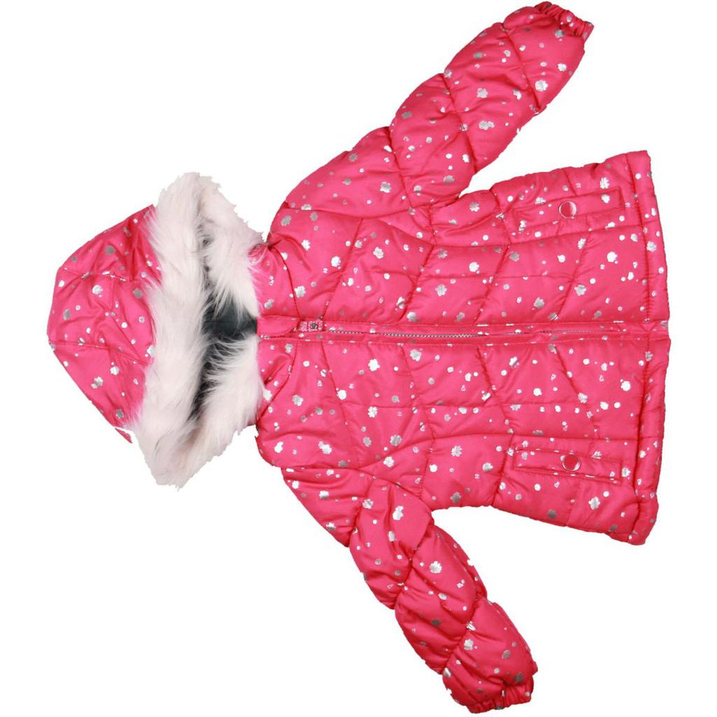 Jessica Simpson Faux Fur Trim Girls Puffer Jacket商品第1张图片规格展示