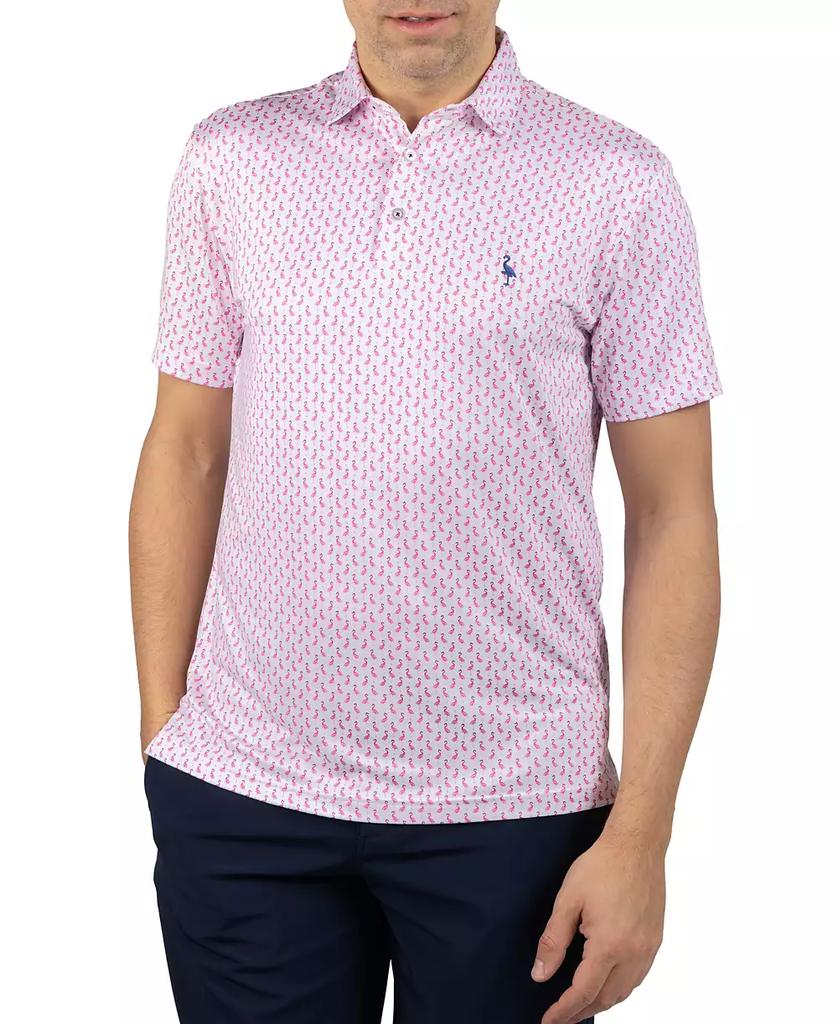 Men's Summer Floral Printed Performance Polo image 2