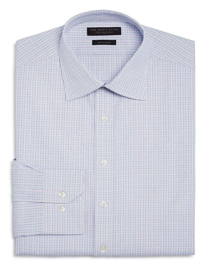 商品The Men's Store at Bloomingdale's|Multi Grid Regular Fit Dress Shirt - 100% Exclusive,价格¥411,第1张图片