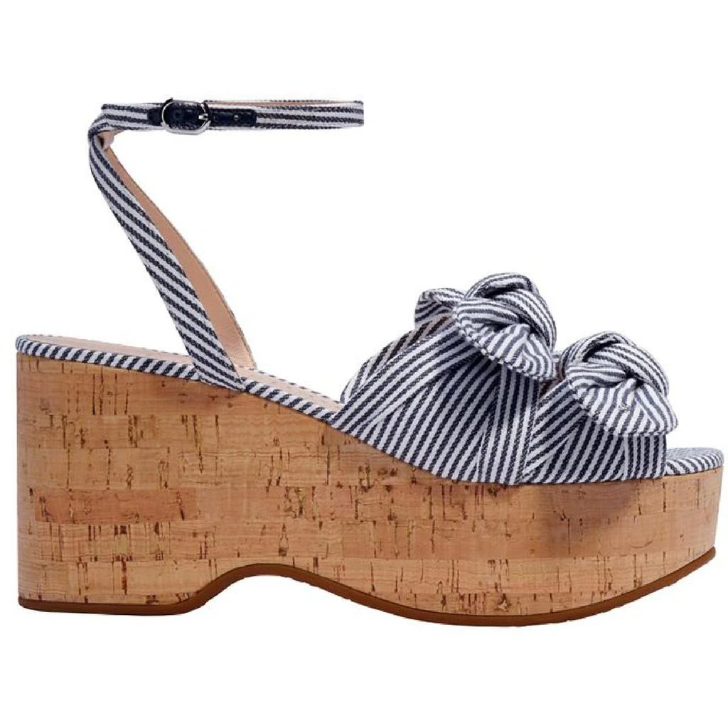 商品Kate Spade|Kate Spade New York Womens Julep Striped Wedge Platform Sandals,价格¥193,第1张图片