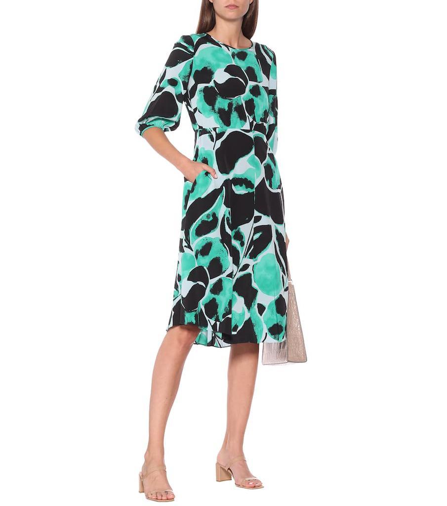 商品Diane von Furstenberg|印花真丝斜纹布中长连衣裙,价格¥2237,第4张图片详细描述