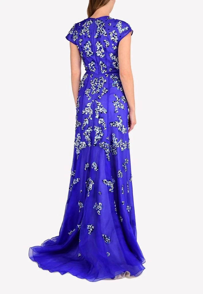 商品Bibhu Mohapatra|Sequined Silk Gown with Asymmetrical Neckline,价格¥30967,第3张图片详细描述