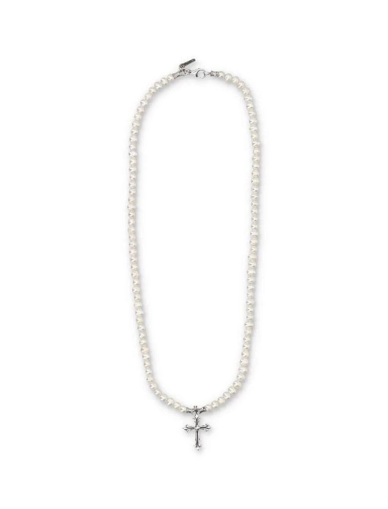商品Emanuele Bicocchi|EMANUELE BICOCCHI Pearl necklace with Cross,价格¥1850,第1张图片