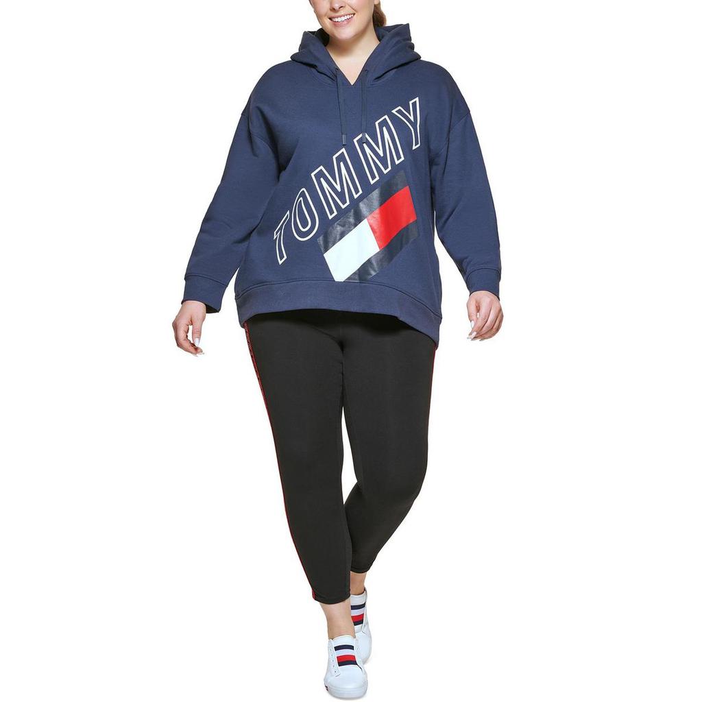 Tommy Hilfiger Sport Womens Plus Fleece Comfy Hoodie商品第1张图片规格展示