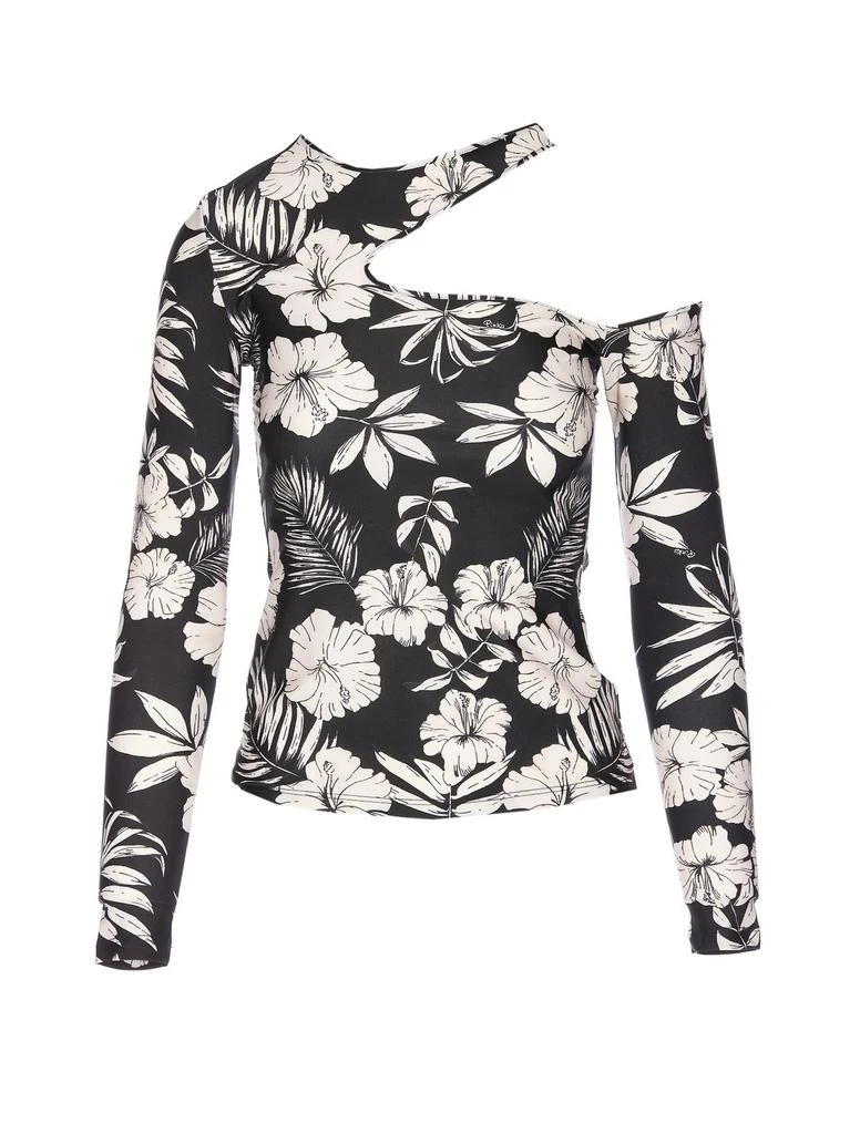 商品PINKO|Pinko Floral Printed Cut-Out Detailed Top,价格¥912,第1张图片