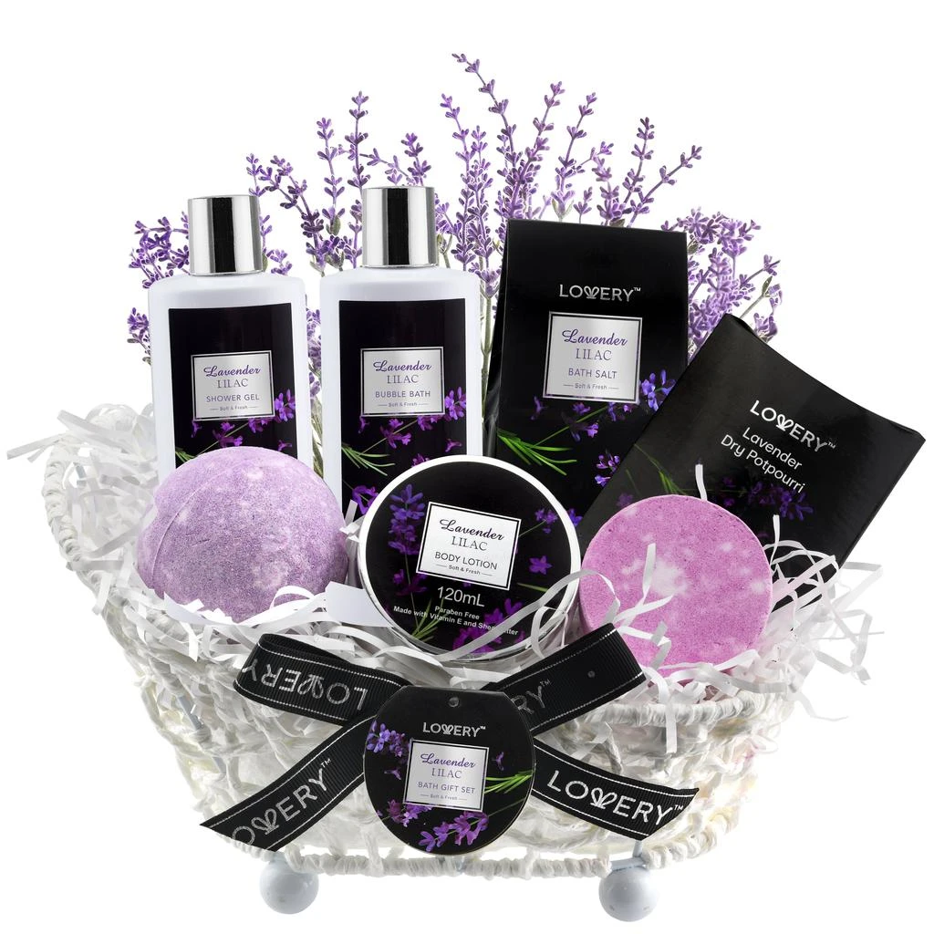 商品Lovery|Lavender Handmade Bath and Body Gift Set, 8 Piece,价格¥350,第1张图片