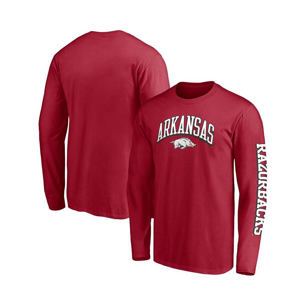 Men's Branded Cardinal Arkansas Razorbacks Broken Rules Long Sleeve T-shirt商品第1张图片规格展示