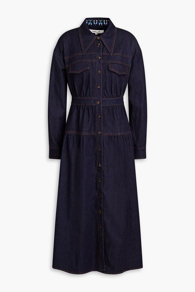 商品Diane von Furstenberg|Furiosa denim midi shirt dress,价格¥2305,第1张图片