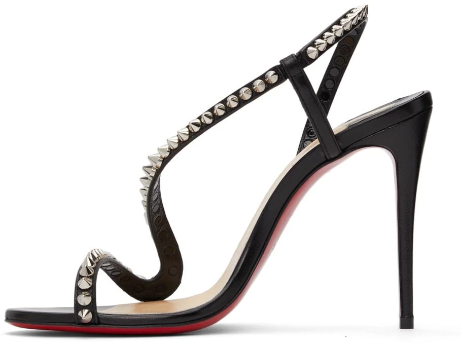 商品Christian Louboutin|Black Rosalie Spikes 100 Heeled Sandals,价格¥6567,第3张图��片详细描述