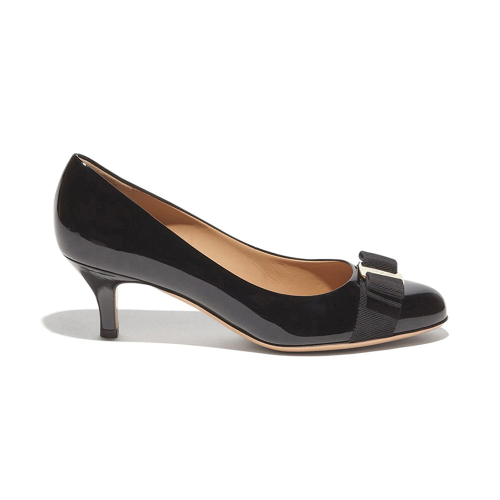 商品Salvatore Ferragamo|SALVATORE FERRAGAMO 女士黑色皮革高跟鞋 0574558,价格¥3702,第1张图片