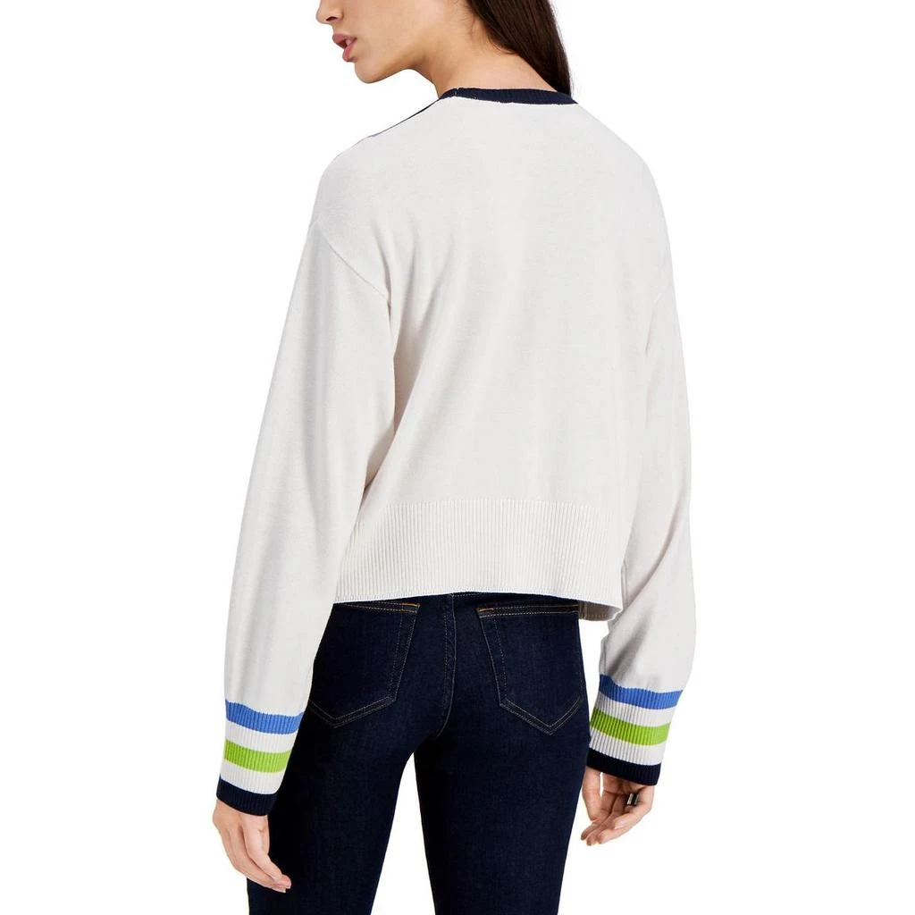 商品Tommy Hilfiger|Tommy Hilfiger Womens V Neck Cropped Crop Sweater,价格¥89,第4张图片详细描述