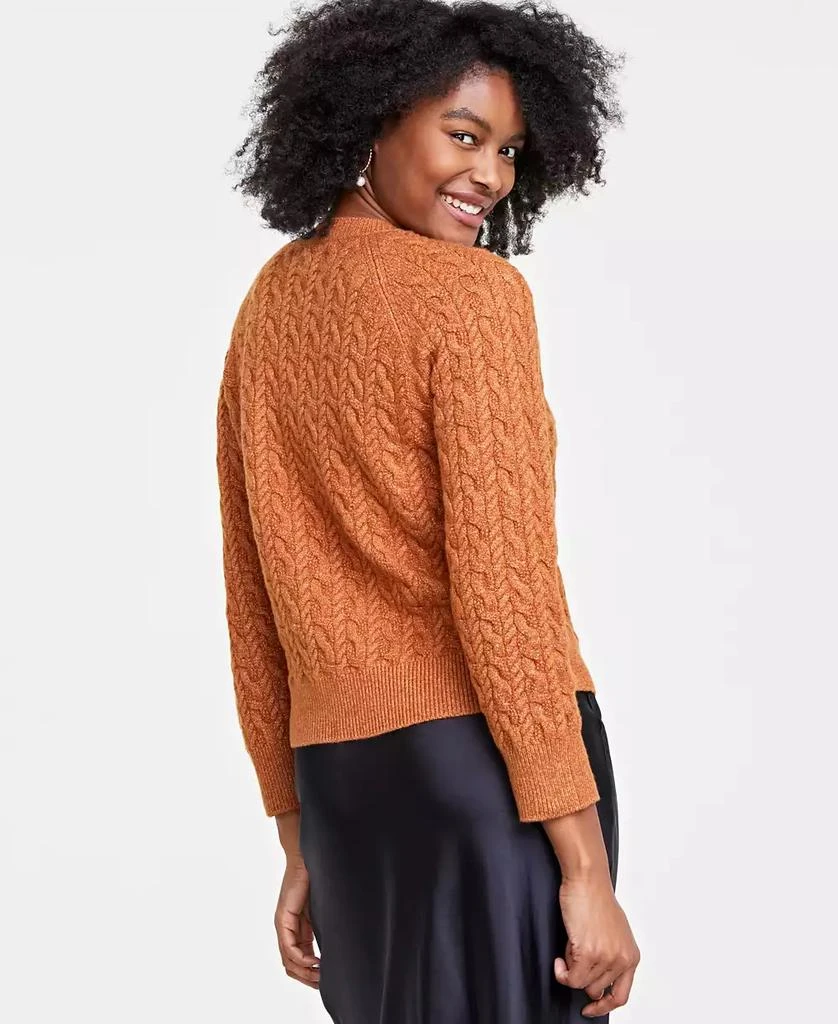 商品On 34th|Women's Perfect Cable-Knit Crewneck Sweater, Created for Macy's,价格¥133,第2张图片详细描述