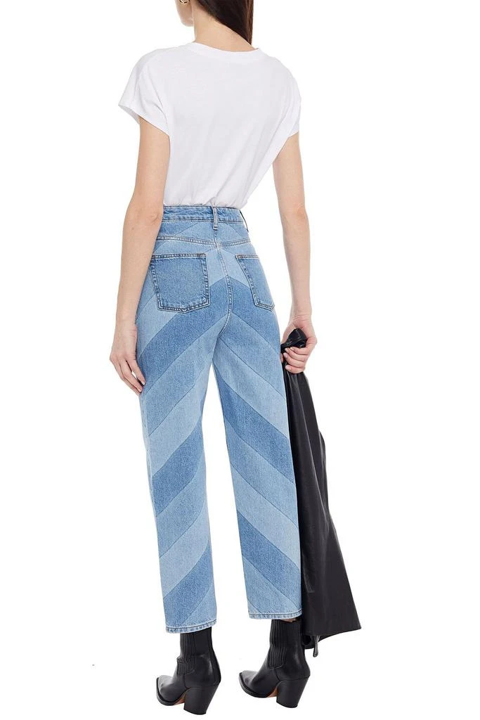 商品Sandro|Diego cropped color-block high-rise straight-leg jeans,价格¥600,第3张图片详细描述