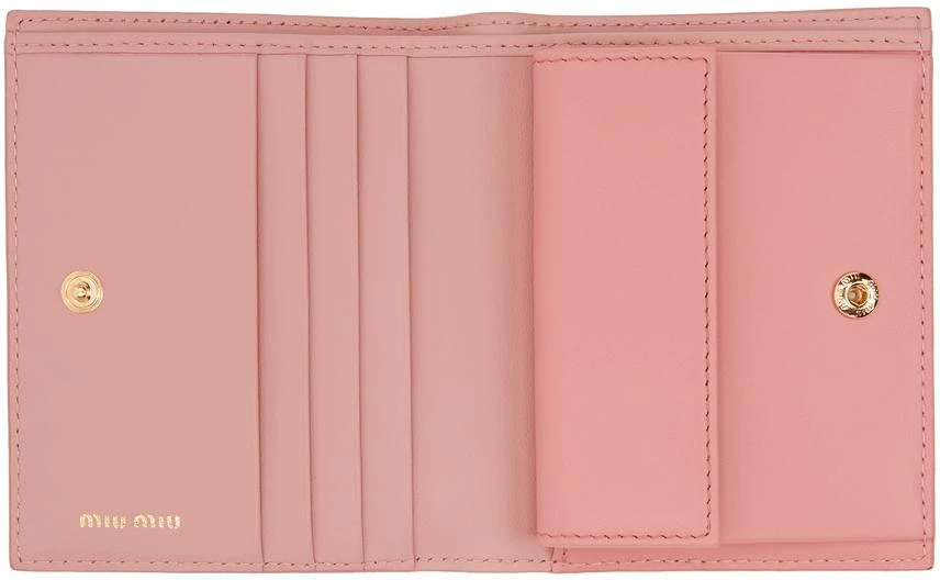 商品Miu Miu|Pink Bow Bifold Wallet,价格¥2612,第3张图片详细描述