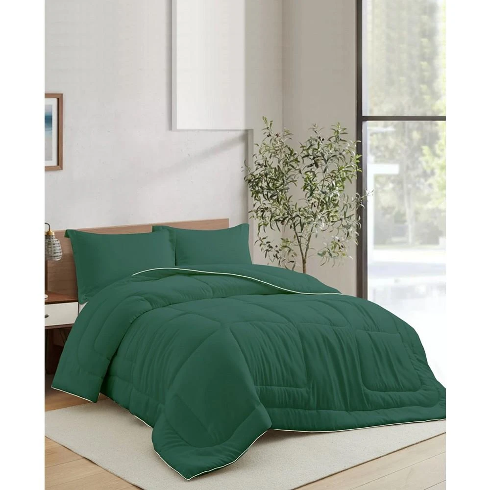 商品UNIKOME|All Season Satin Silky Down Alternative 3 Piece Comforter Set,价格¥1314,第2张图片详细描述